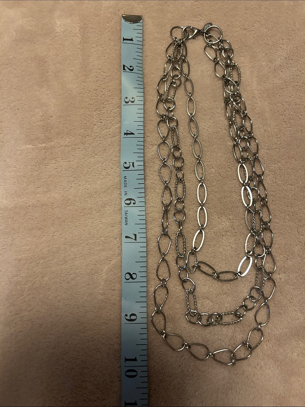 Multi-Strand Silver Link Necklace - Women Jewelry